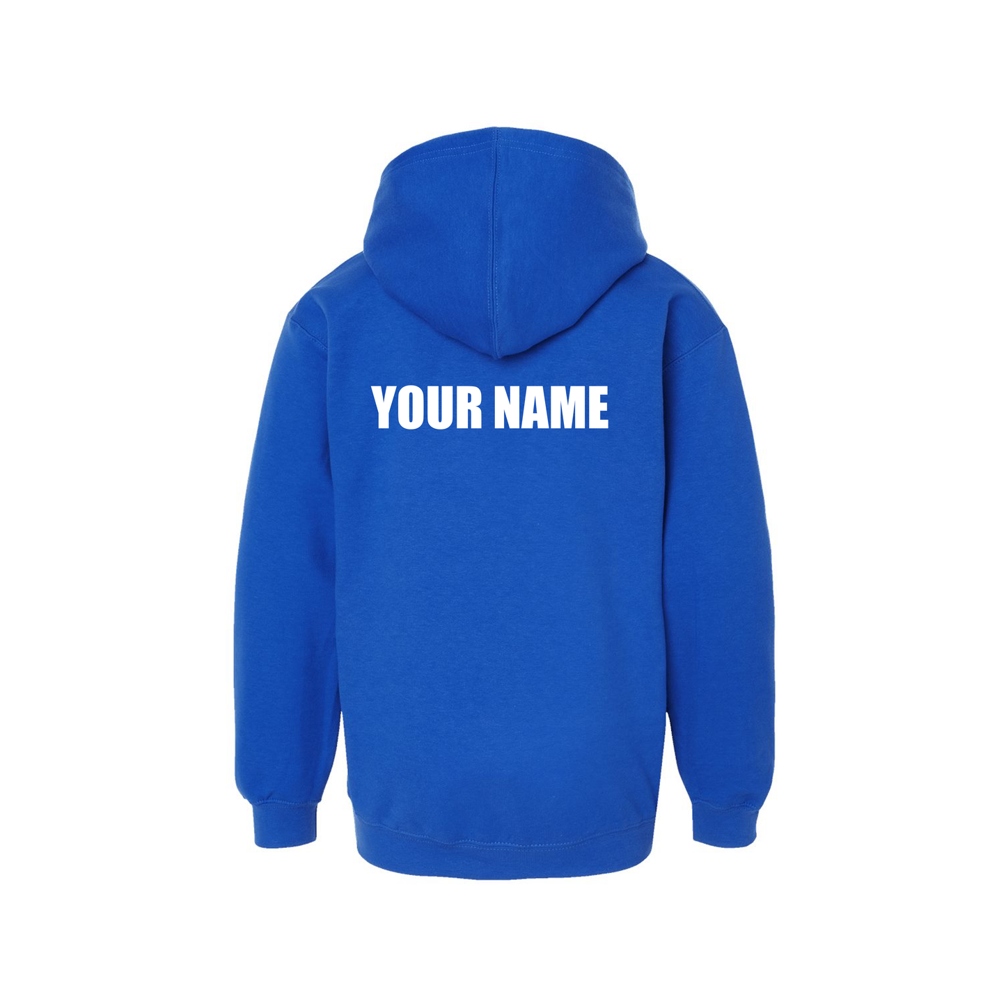 Premium hoodie YOUTH BLUE with custom name
